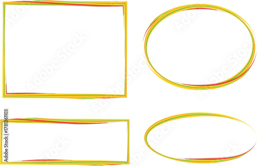 abstract colorful text box frames decorative borders shapes
