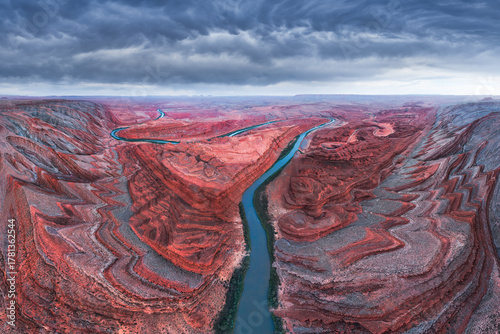 Scenic view of the San Juan River landscapes in Utah