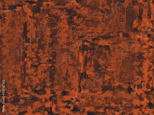 A textured, abstract background with shades of orange and dark brown.