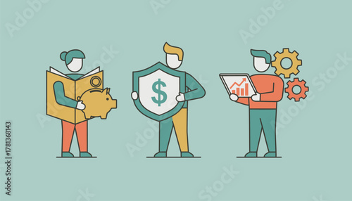 Employees participating in a financial wellness workshop representing tools and resources offered for investing and saving.