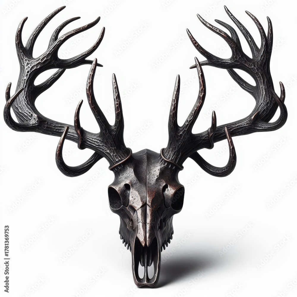 Fototapeta premium Forged Metal Deer Skull