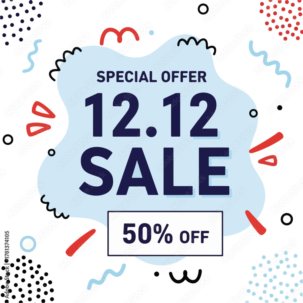 Fototapeta premium Special 1212 Sale Offer with 50 Discount.