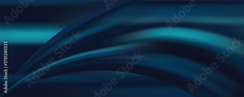 Blue empty room studio gradient used for background and display your product