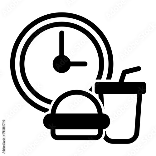 Coffee Break Time and Rest Period Icon from Time Management Collection (Mixed Style)