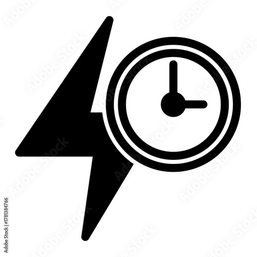 Prime Time Optimization Productivity Icon from Time Management Collection (Mixed Style)