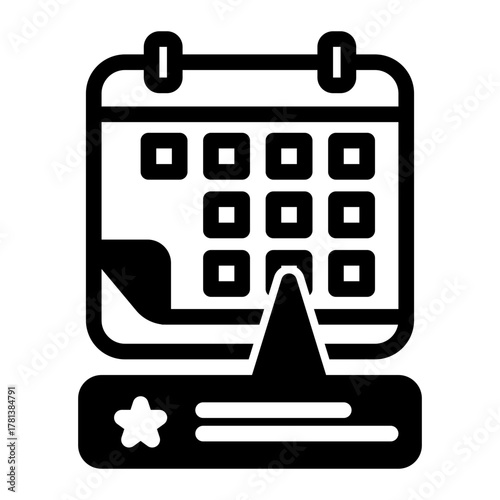 Event Schedule Determination Planning Icon from Time Management Collection (Mixed Style)
