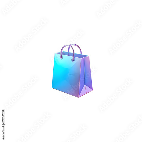 Wallpaper Mural A colorful gradient shopping bag isolated on a plain white background Torontodigital.ca
