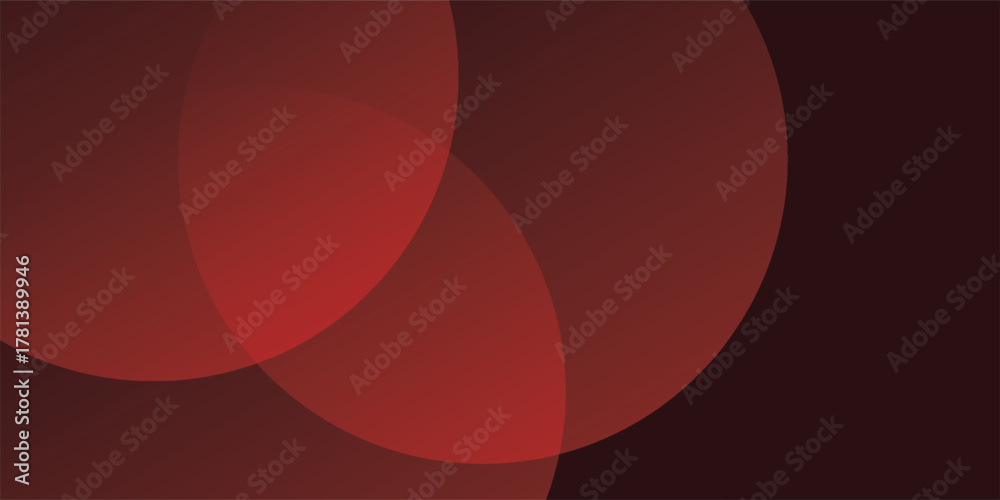Obraz premium Abstract minimalist banner background, color red gradations. Circle effect style geometric simple art