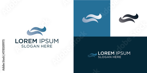 Elegant wave logo for dynamic branding and modern company identity, perfect for tech startups and innovative businesses seeking a fresh, memorable visual impact, creative design solution