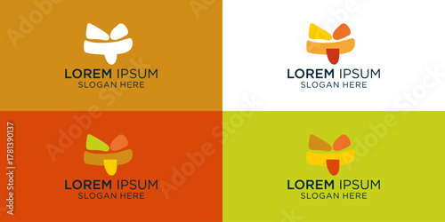 Modern abstract logo design template with vibrant colors for your brand, perfect for creative businesses seeking a memorable and eye-catching visual identity for instant recognition