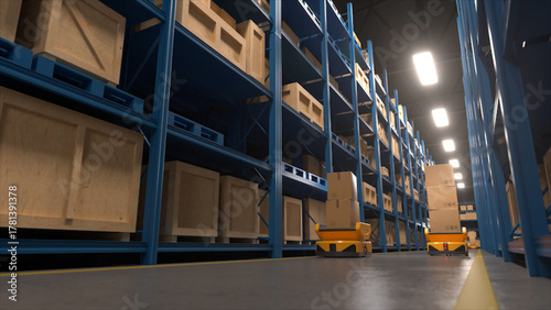 Autonomous mobile robots transporting packages