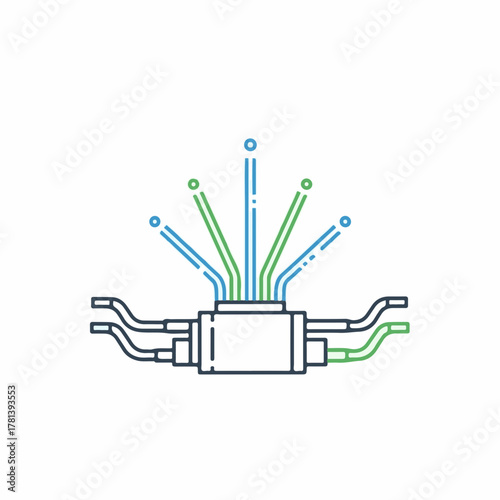 Graphic representation of urban communication systems with intricate piping and fluid dynamics illustrated. Urban communication components showcase various interactions and flows visually appealing.