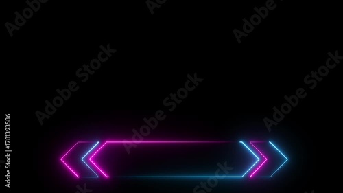 Lower third neon line animation title. Simple and easy to use. Lower Third animation ,Futuristic design lower third banner animation. Broadcast news lower third banner 4k.