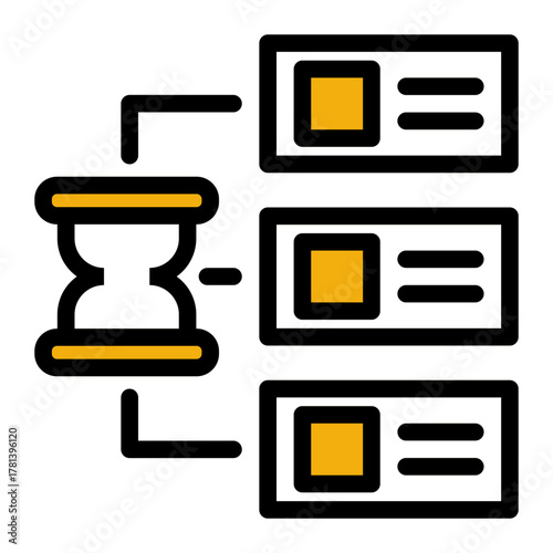 Task Planning Requirements Prediction Icon from Time Management Collection (Outline Color Lineal Style)