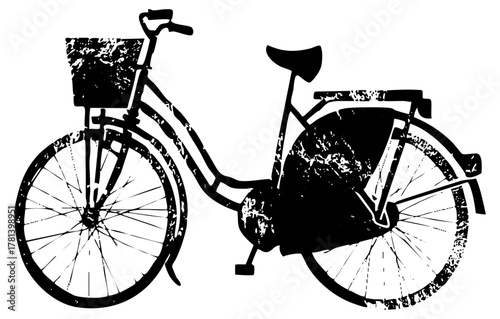 Vintage bicycle texture in a city park