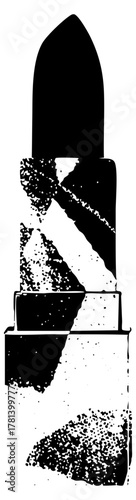 Lipstick applies in beauty advertising