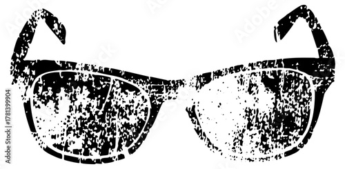 Sunglasses Display Distressed Texture for Fashion