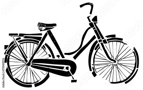 Vintage bicycle stands poised for recreation in a city park