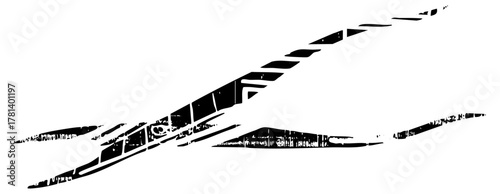 Dinosaur flies dynamically in prehistoric landscape