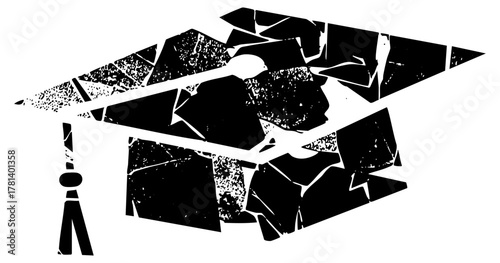 Graduation Cap Illustrates Achievement in Higher Education