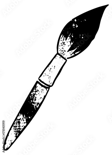 Paintbrush Illustrates Creativity in Artistic Design