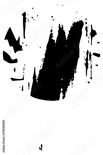 Ink Splash Explodes with Energy in Abstract Composition