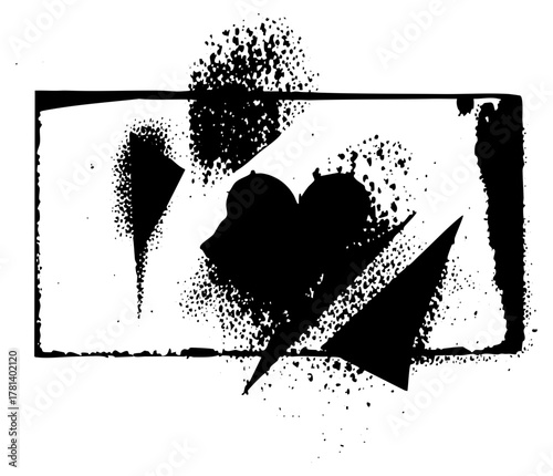 Heart Breaks Apart distressed texture