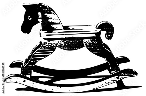 Rocking horse presents classic charm in a nursery