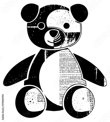 Teddy Bear Illustrates Childhood Nostalgia in a Graphic Design