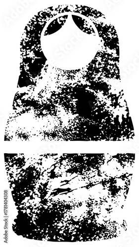 Matryoshka doll texture within cultural heritage