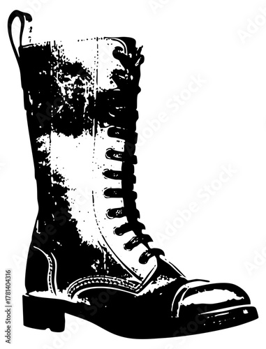 Combat boot strength in illustration