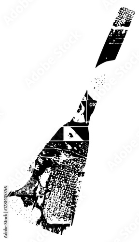 Bottle Explodes Fragmenting into Pieces in a Dynamic Composition