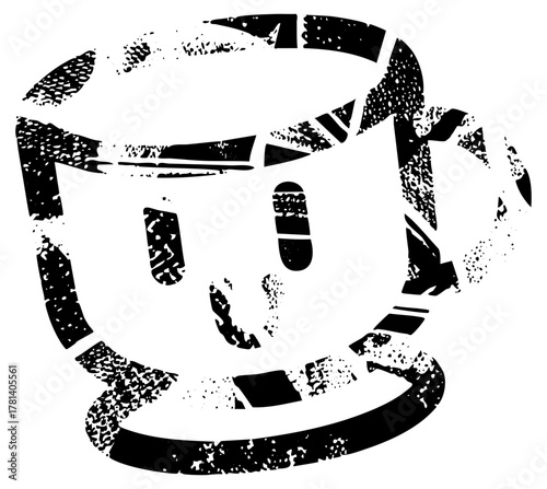 Robot head glitch effect in digital communication