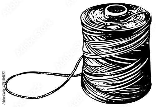 Thread Spool Illustrates Craftsmanship in Textile Design