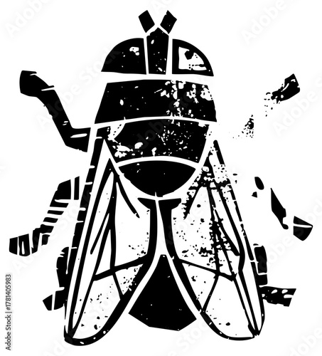 Robot explores futuristic landscape