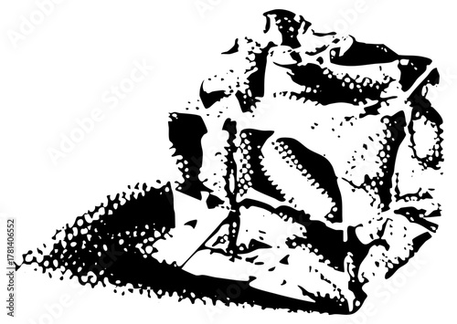 Lion head roars powerfully in wildlife habitat