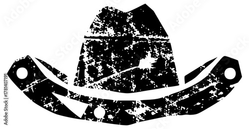 Cowboy hat texture within a western theme