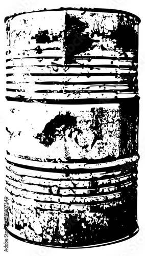 Metal Can Illustrates Decay in Industrial Setting