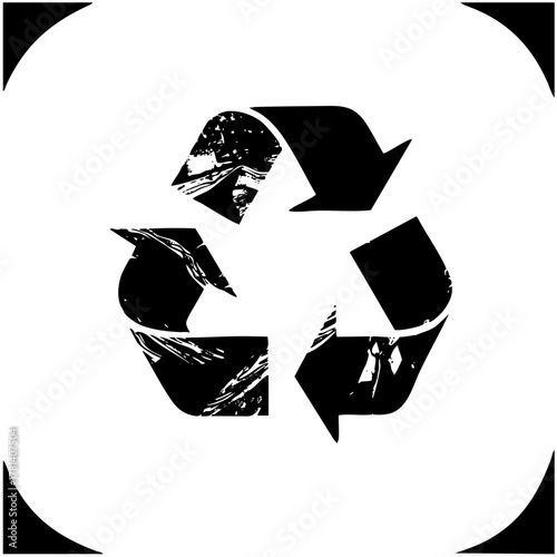 Recycling Symbol Illustrates Sustainability in Environmental Design