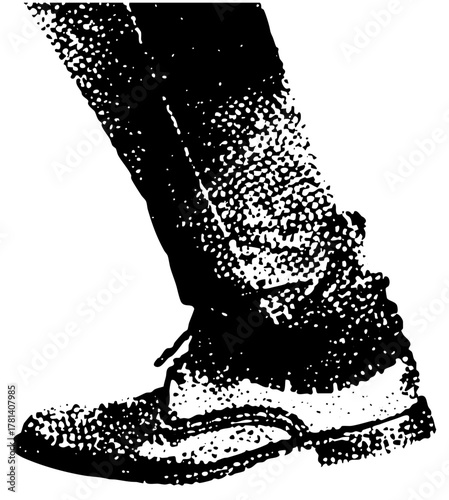 Foot Steps Forward in Motion