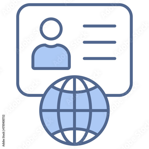 Citizenship Blue Icon