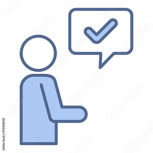 Acceptance Blue Icon