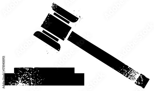 Gavel Falls Judgement in Courtroom