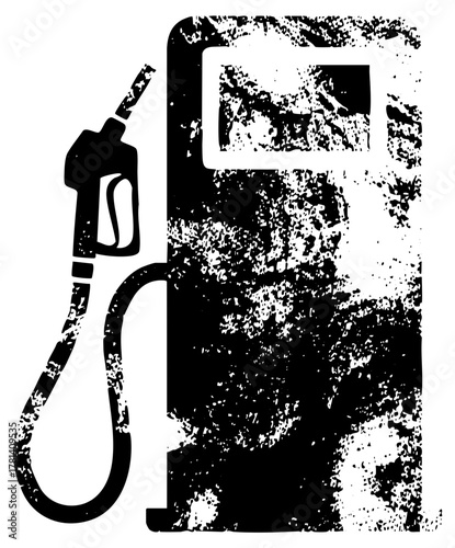 Gas Pump Illustrates Fueling at Service Station