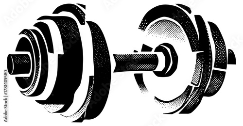 Weightlifting Plates Explode with Energy in a Fitness Studio