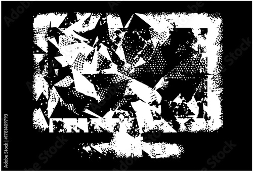 Shattered glass explodes in dramatic texture