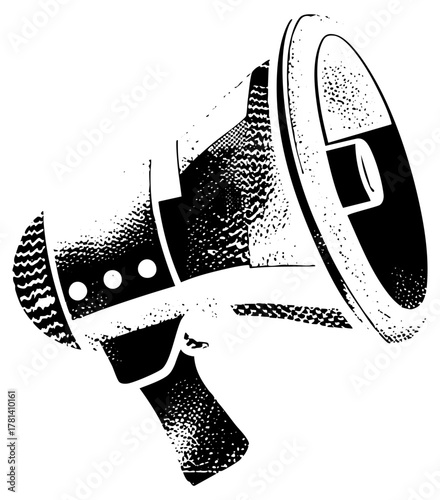 Megaphone Announces News in a Public Forum