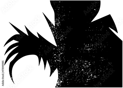 Dragon looms menacingly in stylized darkness