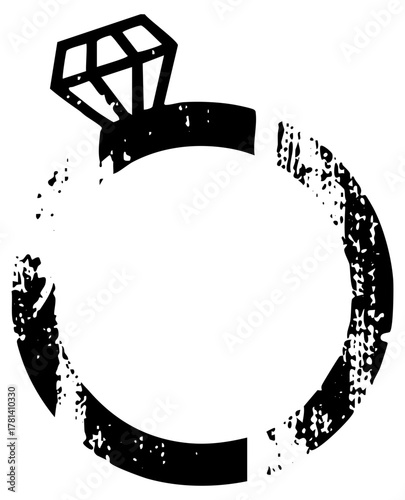 Engagement ring commitment in a romantic proposal