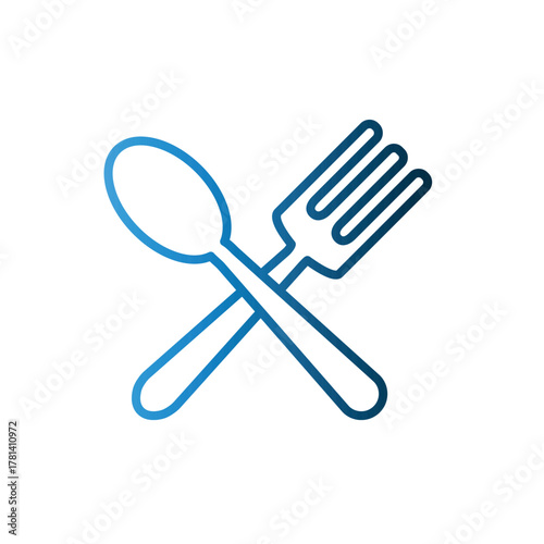 Spoon fork icon design template